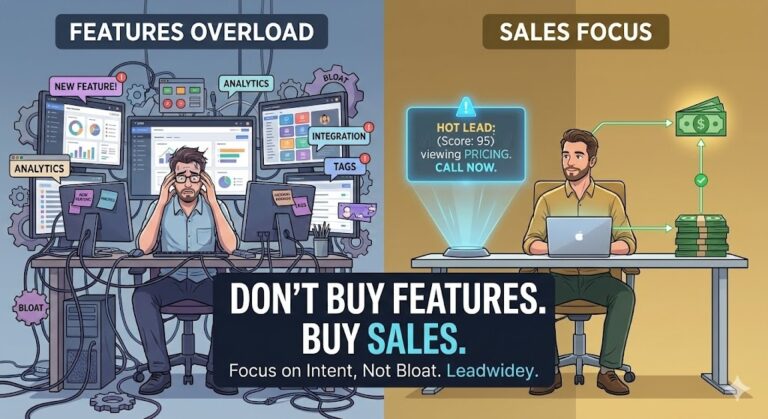 Don’t buy features. Because you need sales.